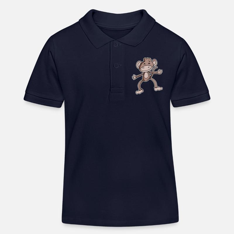 Affe - Kinder Organic Poloshirt Mini Sprinter von Stanley/Stella - Navy