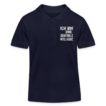 L’IA dit : Je suis une intelligence sensationnelle - Polo enfant bio Stanley/Stella - bleu marine - Devant