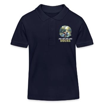 Canards Canard - Polo enfant bio Stanley/Stella - bleu marine - Devant