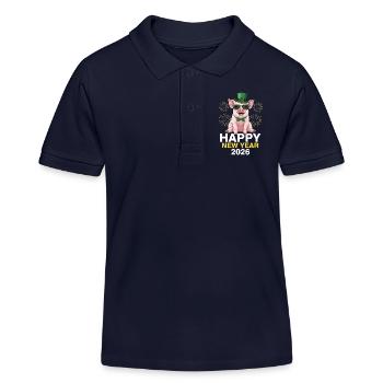Bonne Année 2026 - Polo enfant bio Stanley/Stella - bleu marine - Devant