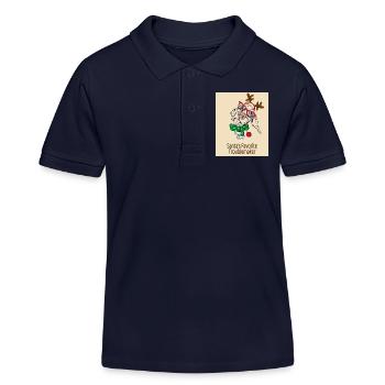 Le trublion préféré du Père Noël – Funny Dog - Polo enfant bio Stanley/Stella - bleu marine - Devant
