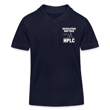 HPLC Peak Resolution Performance Chromatography - Kids Organic Polo Shirt by Stanley/Stella - navy - Front