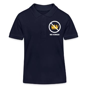 Keine Könige! (Protestdesign / NEG 2C) - Kinder Organic Poloshirt Mini Sprinter von Stanley/Stella - Navy - Vorne
