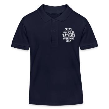 Les céréales muesli d’avoine pour la nuit restent froides - Polo enfant bio Stanley/Stella - bleu marine - Devant
