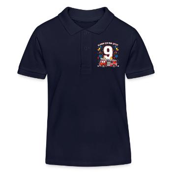 Alarm Ich Bin Jetzt 9 Feuerwehr Geburtstag - Kinder Organic Poloshirt Mini Sprinter von Stanley/Stella - Navy - Vorne