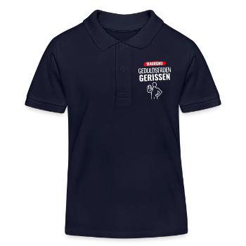 Warnung Geduldsfaden gerissen - Kinder Organic Poloshirt Mini Sprinter von Stanley/Stella - Navy - Vorne