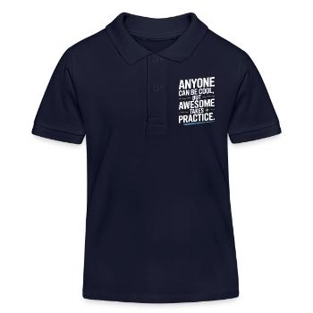 Anyone Can Be Cool Awesome Nerd Gamer Geek Ironie - Kinder Organic Poloshirt Mini Sprinter von Stanley/Stella - Navy - Vorne