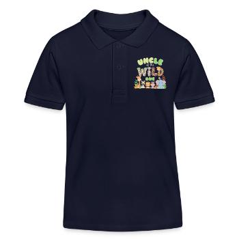Uncle of the Wild One - Kids Organic Polo Shirt by Stanley/Stella - navy - Front