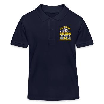 Schach Schachspieler Schachbrett - Kinder Organic Poloshirt Mini Sprinter von Stanley/Stella - Navy - Vorne