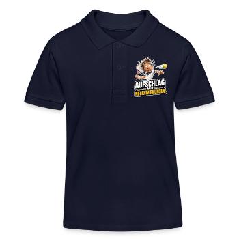  Tennis Aufschlag mit Nebenwirkungen Sport Humor - Kinder Organic Poloshirt Mini Sprinter von Stanley/Stella - Navy - Vorne
