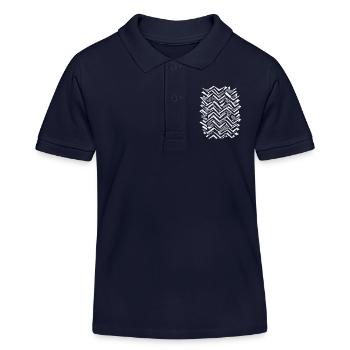 Störmuster KI Gesichtserkennung  - Kinder Organic Poloshirt Mini Sprinter von Stanley/Stella - Navy - Vorne