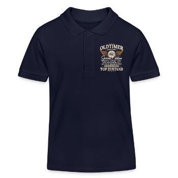 Oldtimer Baujahr 1967 Jahrgang Geburtstag Geschenk - Kinder Organic Poloshirt Mini Sprinter von Stanley/Stella - Navy - Vorne