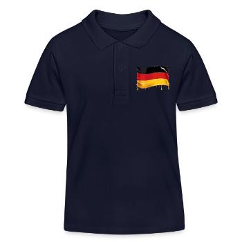 DRAPEAU ALLEMAND DRAPEAU ALLEMAGNE - Polo enfant bio Stanley/Stella - bleu marine - Devant