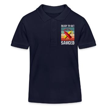 Prêt pour la sauce - Polo enfant bio Stanley/Stella - bleu marine - Devant