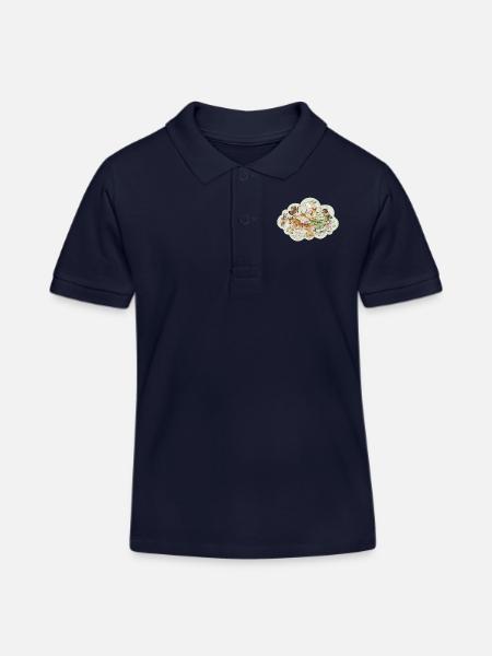 Friedliche Weihnachten - Kinder Organic Poloshirt Mini Sprinter von Stanley/Stella - Navy