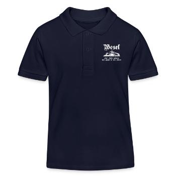 Wesel Auf Kohle geboren mit Stahl in den Adern - Kinder Organic Poloshirt Mini Sprinter von Stanley/Stella - Navy - Vorne