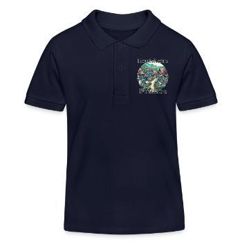 France Eguisheim Old Town Mountains Landscape - Kids Organic Polo Shirt by Stanley/Stella - navy - Front