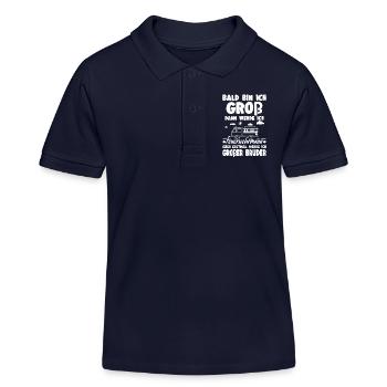 Ich Werde Großer Bruder Feuerwehrmann Nachwuchs - Kinder Organic Poloshirt Mini Sprinter von Stanley/Stella - Navy - Vorne