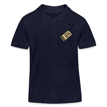 Anniversaire T-shirt 1975 - Polo enfant bio Stanley/Stella - bleu marine - Devant