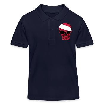 Anarcho Skull Anarchie anarchy - Kinder Organic Poloshirt Mini Sprinter von Stanley/Stella - Navy - Vorne