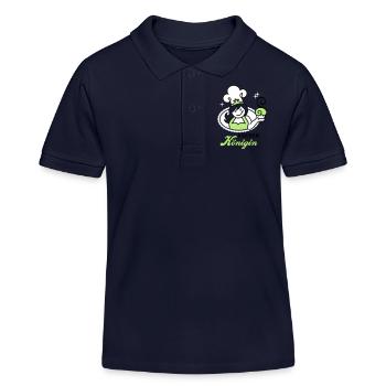 Küchen Königin - kitchen queen 3C - Kinder Organic Poloshirt Mini Sprinter von Stanley/Stella - Navy - Vorne