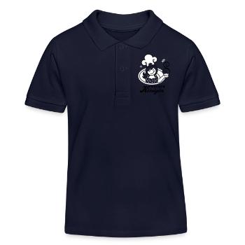 Küchen Königin - kitchen queen 2C - Kinder Organic Poloshirt Mini Sprinter von Stanley/Stella - Navy - Vorne