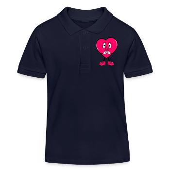heart mr - Kinder Organic Poloshirt Mini Sprinter von Stanley/Stella - Navy - Vorne