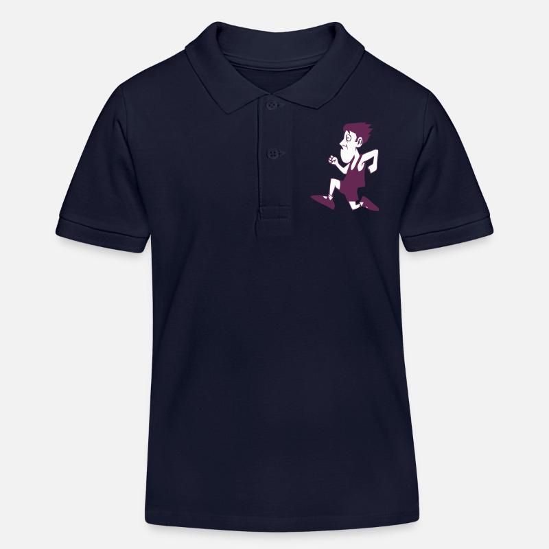 Marathonien - Polo enfant bio Stanley/Stella - bleu marine