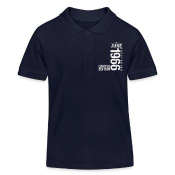 Juni 1966 Juni Jubiläum Juni 1966 - Kinder Organic Poloshirt Mini Sprinter von Stanley/Stella - Navy - Vorne