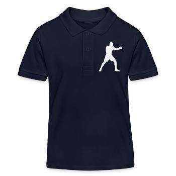 Boxsilhouette Kraftschub - Kinder Organic Poloshirt Mini Sprinter von Stanley/Stella - Navy - Vorne