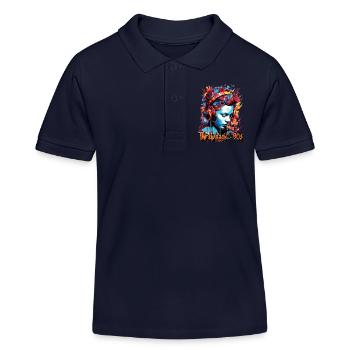 Revival and return to the 90s - Kids Organic Polo Shirt by Stanley/Stella - navy - Front