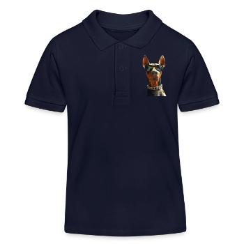 Dobermann Hunde Motiv Wachhund Stolze Dobermänner - Kinder Organic Poloshirt Mini Sprinter von Stanley/Stella - Navy - Vorne