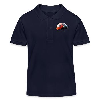 Ladybug Ladybug Insects Colorful Cute Ladybugs - Kids Organic Polo Shirt by Stanley/Stella - navy - Front