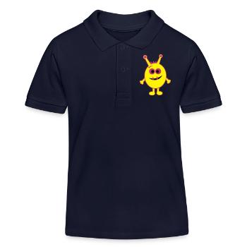 Monster - Kinder Organic Poloshirt Mini Sprinter von Stanley/Stella - Navy - Vorne