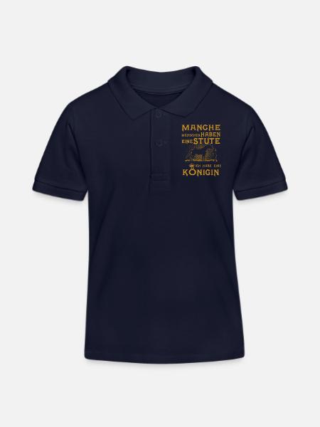 Stute / Pferdeliebe - Kinder Organic Poloshirt Mini Sprinter von Stanley/Stella - Navy