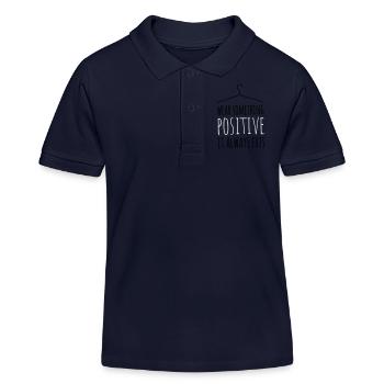 wear something positive be happy smile love life - Polo enfant bio Stanley/Stella - bleu marine - Devant