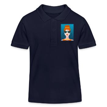 EHEFRAU. TOCHTER. JUGENDLICHER. FRAUENTAG - Kinder Organic Poloshirt Mini Sprinter von Stanley/Stella - Navy - Vorne