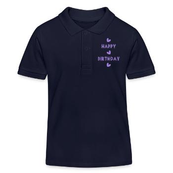 ALLES GUTE ZUM GEBURTSTAG!. ALLES GUTE ZUM GEBURTSTAG!. JAHRESTAG. - Kinder Organic Poloshirt Mini Sprinter von Stanley/Stella - Navy - Vorne