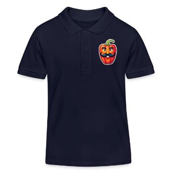 Senior Paprika Anime - Kinder Organic Poloshirt Mini Sprinter von Stanley/Stella - Navy - Vorne