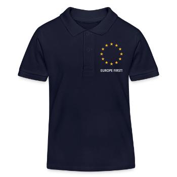L’Europe d’abord ! L’Europe d’abord ! (2C) - Polo enfant bio Stanley/Stella - bleu marine - Devant