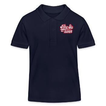 Big Sis Est 2024 - Kinder Organic Poloshirt Mini Sprinter von Stanley/Stella - Navy - Vorne