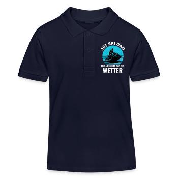 Jet ski pour les papas qui aiment s’amuser - Polo enfant bio Stanley/Stella - bleu marine - Devant