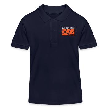 Basketball Basketball Player - Kids Organic Polo Shirt by Stanley/Stella - navy - Front