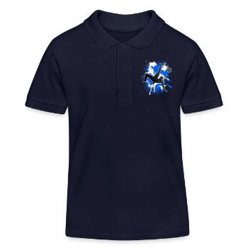 Joueurs de football - Polo enfant bio Stanley/Stella - bleu marine - Devant