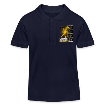 2009 Année de naissance Anniversaire Football - Polo enfant bio Stanley/Stella - bleu marine - Devant
