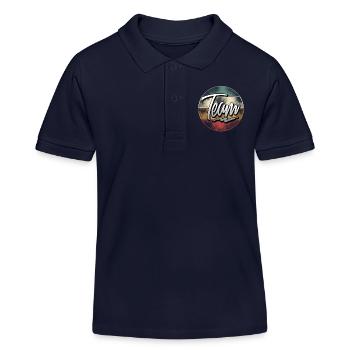 team - Kids Organic Polo Shirt by Stanley/Stella - navy - Front