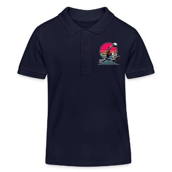 Basketball Basketball Players - Kids Organic Polo Shirt by Stanley/Stella - navy - Front