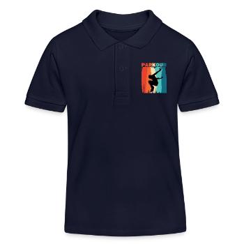 Parkour - Polo enfant bio Stanley/Stella - bleu marine - Devant