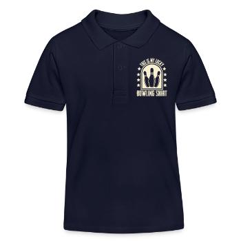 Bowling - Kinder Organic Poloshirt Mini Sprinter von Stanley/Stella - Navy - Vorne