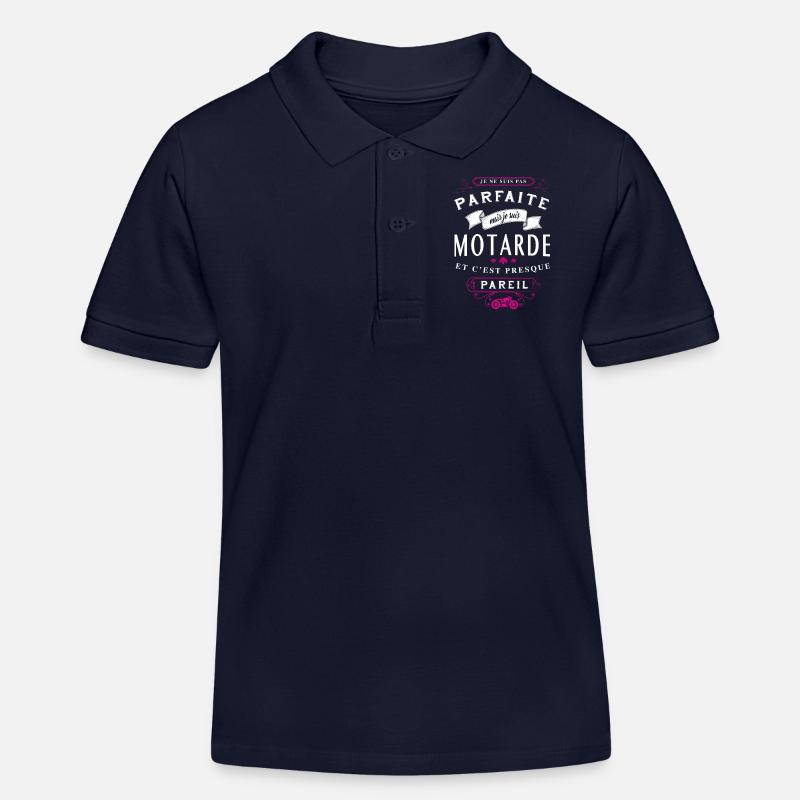 Motarde Parfaite - Polo enfant bio Stanley/Stella - bleu marine